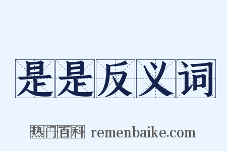 是是反义词是什么意思的图片